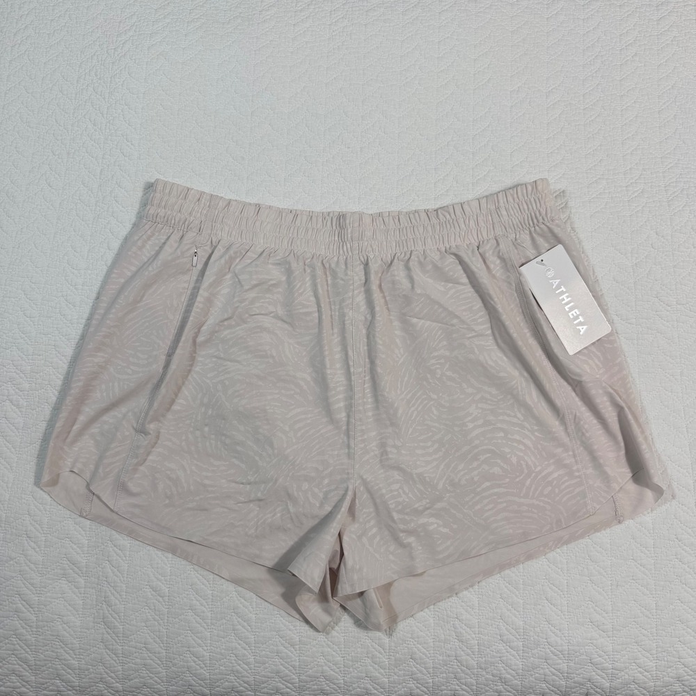 Athleta Printed Hustle 3" Short Women 1X Pink‎ Zebra Athletic Running NWT